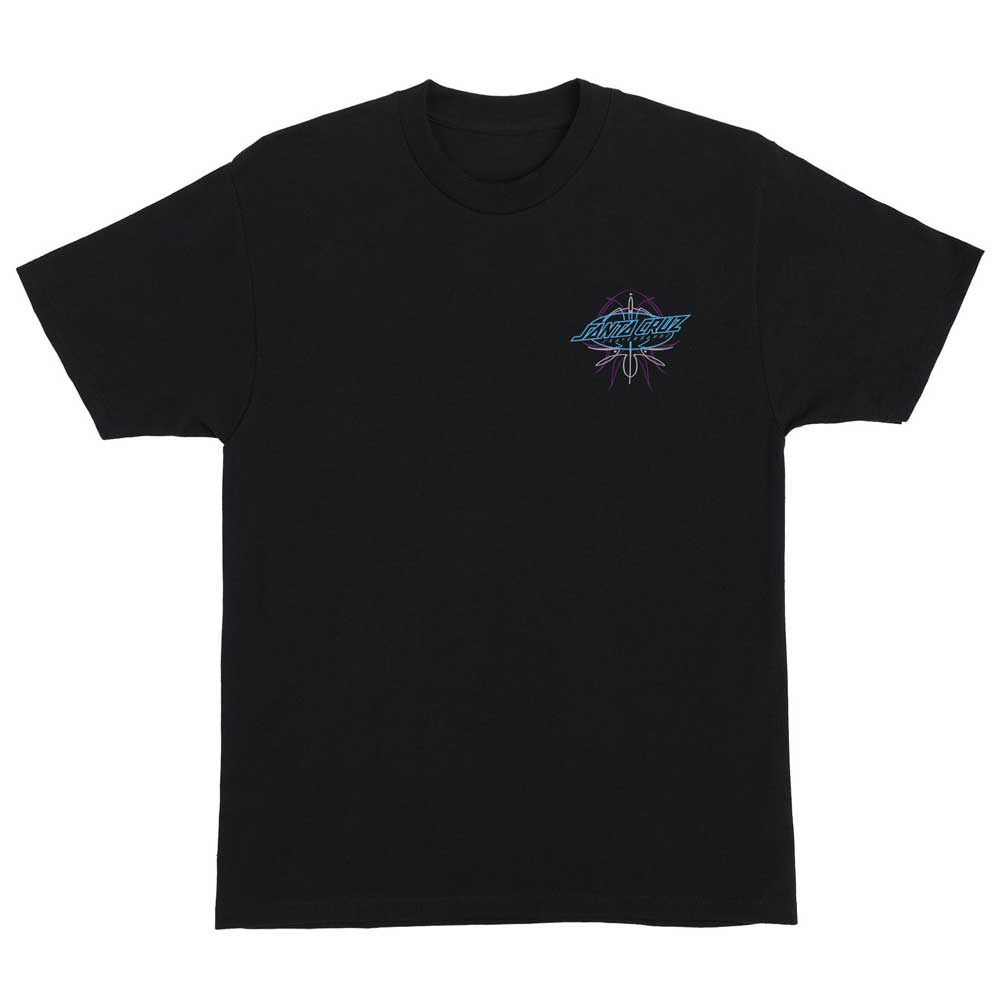 Meek Pinstripe Slasher S/S Heavyweight T-Shirt Black Mens Santa Cruz Tee