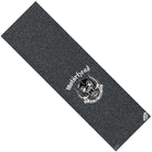 The Motorhead War Pig Grip Tape 10in x 33in Graphic Mob Griptape features black griptape with the Motörhead War Pig logo and mascot in white, the phrase “We are f***ing Motörhead,” and a small Mob Grip logo in the corner.