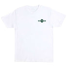 The OGBC Legacy S/S Heavyweight T-Shirt in white features a small green cross and "INDEPENDENT" in black on the left chest—a classic men's skateboarding tee from Independent.