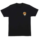 The O'Brien Screaming Reaper Heavyweight T-Shirt is a black Santa Cruz tee for men, featuring a small, colorful logo on the upper left chest with bold orange and yellow text and a white graphic for classic skateboard style.
