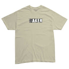 Old E Tee Sand by Baker Skateboards is a soft, sand-colored T-shirt featuring “LAKER” printed in bold black and white across the chest, with the letter L designed as a stylized lion head—a tribute to Baker Skateboards’ distinctive style—crafted for everyday comfort.