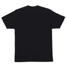 The Opus Dot Chest Heavyweight T-Shirt in black by Santa Cruz, shown flat from the back on a white background, is ideal men's skate apparel.