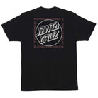 The Opus Squared Heavyweight T-Shirt is a black Santa Cruz tee for men, featuring a bold large logo on the back with "Manufactured by the Original" in red forming a square border—a classic skateboard apparel piece.
