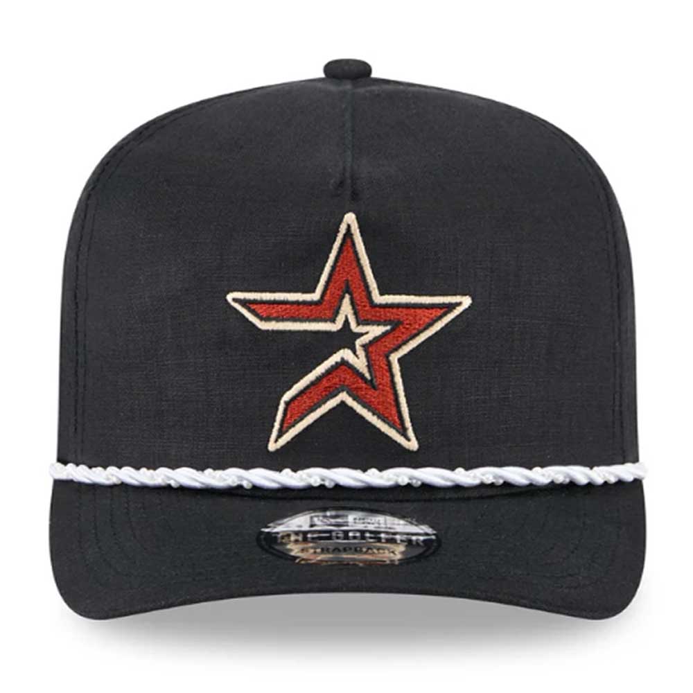 Pearl Rope Golfer Nylon Hat Strapback Adjustable Houston Astros New Era 5950 Day