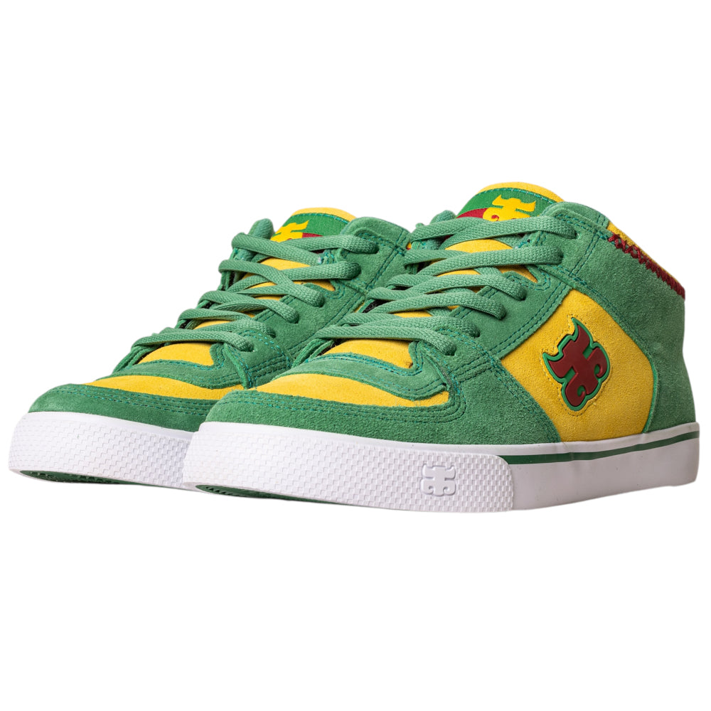Kenny Reed Mid Vulc Green Yellow Suede I Path Shoes Skateboarding