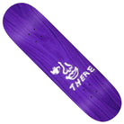 The Poe Tele 8.12 There Skateboards Deck features a simple white line drawing of a face and an eye, with the word "THERE" written below the design.