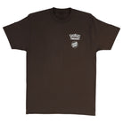 Dark brown short-sleeve Pokemon Power Dot S/S Heavyweight T-Shirt Java Mens Santa Cruz featuring a white Pokémon and Santa Cruz logo graphic on the left chest.