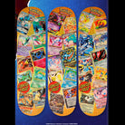 Three Pokemon TCG Blind Bag 8.0in x 31.6in Santa Cruz Decks arranged side-by-side, each featuring a collage of various Pokémon TCG cards.
