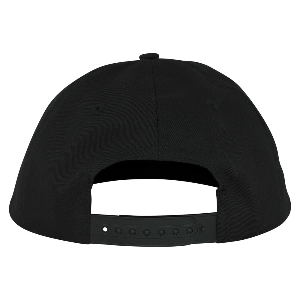 Back view of a black Pokemon TCG Hand Snapback Unstructured Hat Black Onew Size Unisex Santa Cruz with an adjustable snapback closure.