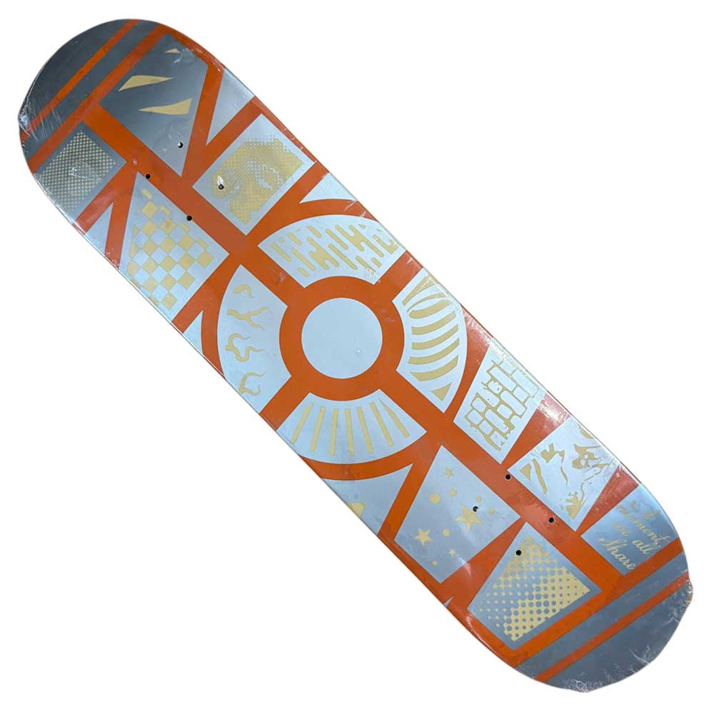 Pop Logo 8.12 POP Logo Caramel Silver Skateboard Deck