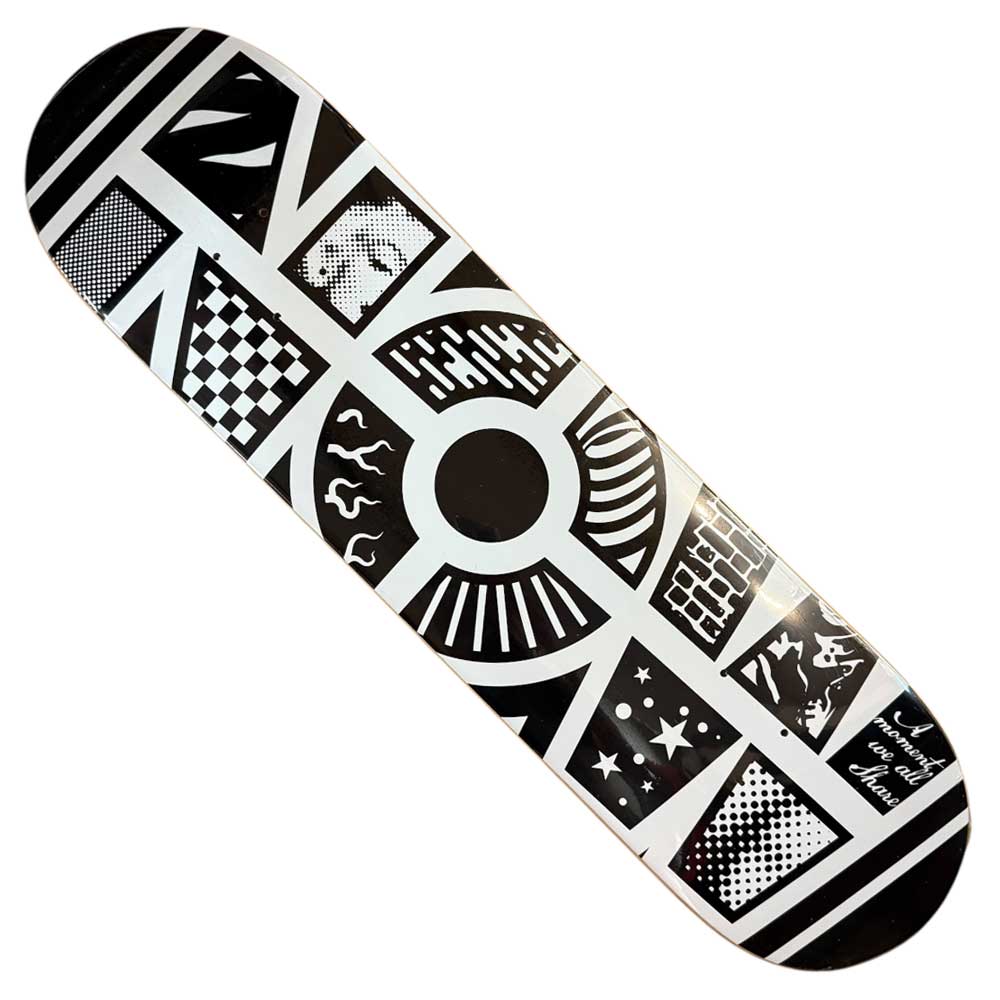 Pop Logo 8.25 POP Logo Black White Skateboard Deck