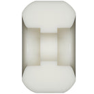 A white, cylindrical Powell Peralta Dragons 93A V5 skateboard wheel (52mm x 30mm), with a grooved center and smooth rounded edges, featuring a narrow, lightweight symmetrical shape, isolated on a white background.