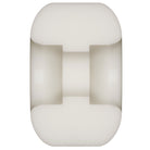 A white Powell Peralta Nano Rats 88A AV6 skateboard wheel (54mm x 34mm) is shown from the side on a plain white background, highlighting its smooth, rounded edges and central hole—ideal for riders seeking grip and slide.