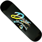The Praise Deck 8.375x32 by Daze Skateboards is a black, Texas-crafted wood skateboard deck with colorful graffiti-style branding across the center and a medium steep concave for optimal performance.