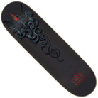 The Provost Guardian Pro Stumps 8.8in x 31.95in Creature Skateboard Deck features a black North American Maple deck with a red-eyed dragon entwined with shadowy serpents and "Collin Provost" in red near the tail.
