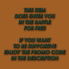 Text on a brown background reads: Buying the READ BELOW the BUTTON RAFFLE Nike SB Air Force 1 Flax Black enters you in Southside Skatepark's free raffle. Support us and use the promo code in the description—great for Nike SB Air Force 1 fans!.