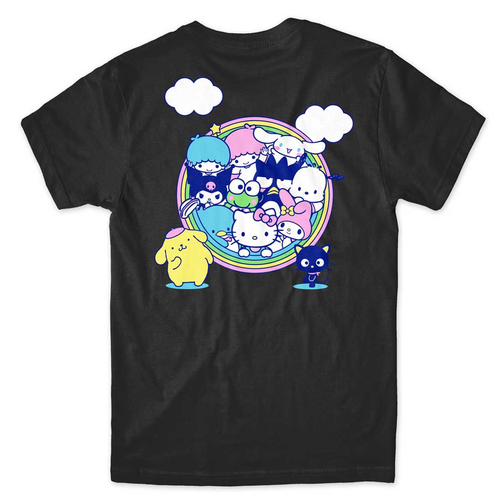 T-shirt fille noir à manches courtes T-shirt fille noir à manches courtes