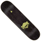 A black Creature Ransom 7 Ply Birch Deck, measuring 8.0in x 31.8in, features a striking yellow skull graphic and the word “CREATURE” boldly printed near one end. Made from durable 7-ply birch, this skateboard deck comes with a clean, unused surface—perfect for your next session.