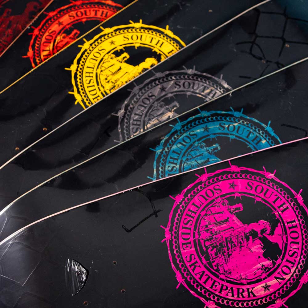 Refinery Southside Skateboard Deck by Bigo – Southside Skatepark