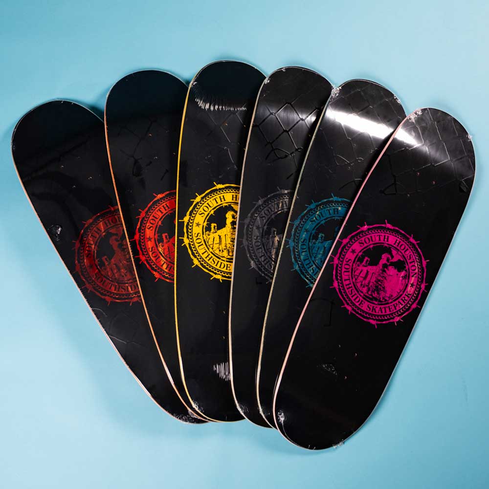 Refinery Southside Skateboard Deck by Bigo – Southside Skatepark