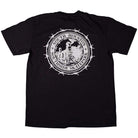 The Refinery Southside T-Shirt Black Cool Gray Tee by Bigo features a garment-dyed cotton build and a bold industrial graphic with South Houston Southside Skatepark text and skatepark scene illustration on the back.