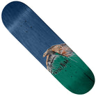The Riley Hawk 8.38x32 Shep Dawgs Baker Skateboard Deck has a blue-green background with a hawk in flight and bold black FIREHAWK text—ideal for Riley Hawk and Shep Dawgs fans.