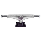 Ronnie Kessner Pro Inverted Thunder 148 Trucks set featuring a silver hanger with a swan graphic and a dark purple baseplate.