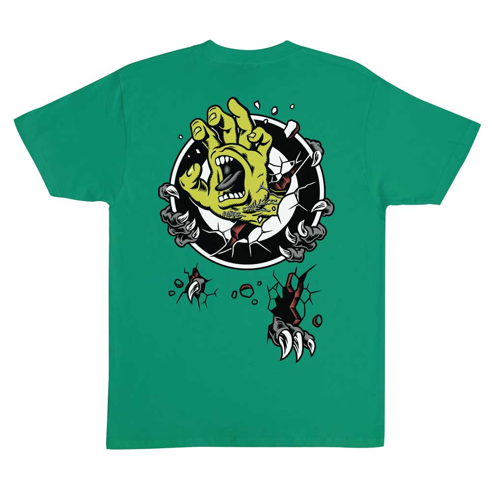 Roskopp Screaming Target Kelly Green Heavyweight Tee Mens Santa