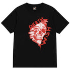 The Rot Tee Black from Deathwish Skateboards features a bold red and white graphic of a hand gripping a skull, with ‘DEATH WISH’ in striking, stylized lettering—making it an essential addition to any streetwear collection.