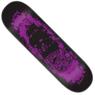 The Russell Vikings of Hesh Law XX Pro 8.75in x 32.15in Creature Skateboard Deck boasts a black and purple sailing ship design, "Vikings of Hesh Law" scroll banner, and is crafted from 7 ply North American Maple for strength and style.
