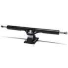 A pair of BAM ST1 Classic Hollow 8.25 Slappy Trucks, black with wide axles, silver bolts on each end, and rectangular baseplates—ideal for 8.1–8.3 inch boards—displayed on a white background.