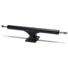 The BAM ST1 Classic Hollow 8.25 Slappy Trucks Set of TWO, shown from the side with a black finish, mounting base, axle, and kingpin, is ideal for 8.1 to 8.3 inch boards and displayed isolated on a white background.