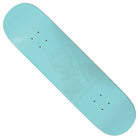 Sage Elsesser Embossed Photo 8.38 FA Skateboard Deck Blue featuring a light blue colorway with an embossed outline of a person in a jacket and text beneath the image, plus standard truck mounting holes.