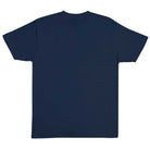 The Sand Cast Heavyweight T-Shirt Navy Independent Tee is a plain navy blue men’s tee, shown from the back, ideal for skateboarding, with no visible logos, designs, or text.