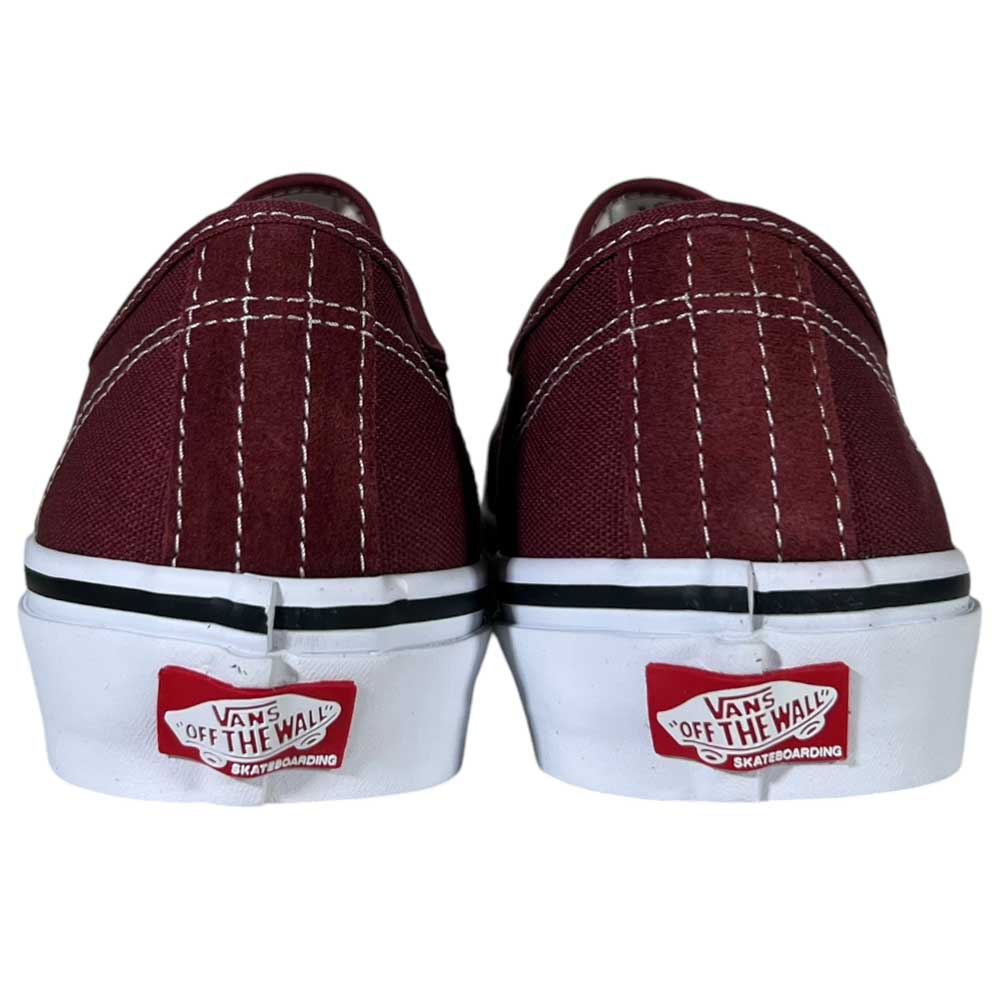 Maroon and white vans on sale