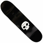 The Skulls 8.5 Pleasures x Zero Skateboards Deck is a black deck with a white skull graphic and "Treasure" on the forehead, offering grunge streetwear style for skate enthusiasts.
