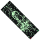 The Stranger Things Vecna GITD Grip Tape 10in x 33in by Graphic Mob features an eerie, glowing green skeleton with electric crackling patterns on a black background and "Stranger Things" faintly in the top left corner.