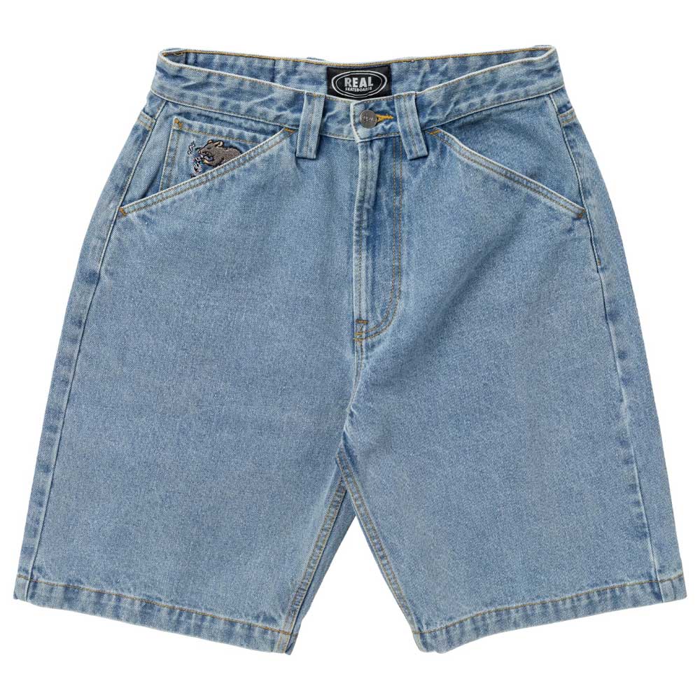 Street Cleaner Denim Short Light Bleach Wash Real Skateboards