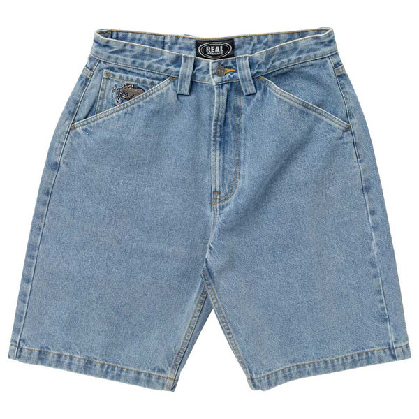 Street Cleaner Denim Short Light Bleach Wash Real Skateboards