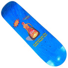 The Syrup Bottle Deck 8.125x31.5 by Daze Skateboards features an illustration of a syrup bottle pouring on pancakes, “Now has mamba syrup,” “Crafted From The Same Maple Tree,” medium steep concave, Texas crafted. Various stains.