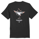 Sure! Here’s a rewritten sentence using the product data: The TOS Crane Tee Black White KS4336 by Adidas Skateboarding is a black t-shirt featuring an illustration of two stylized cranes standing on a skateboard, with white text and design on the back—perfect for expressing the unique spirit of Temple of Skate.