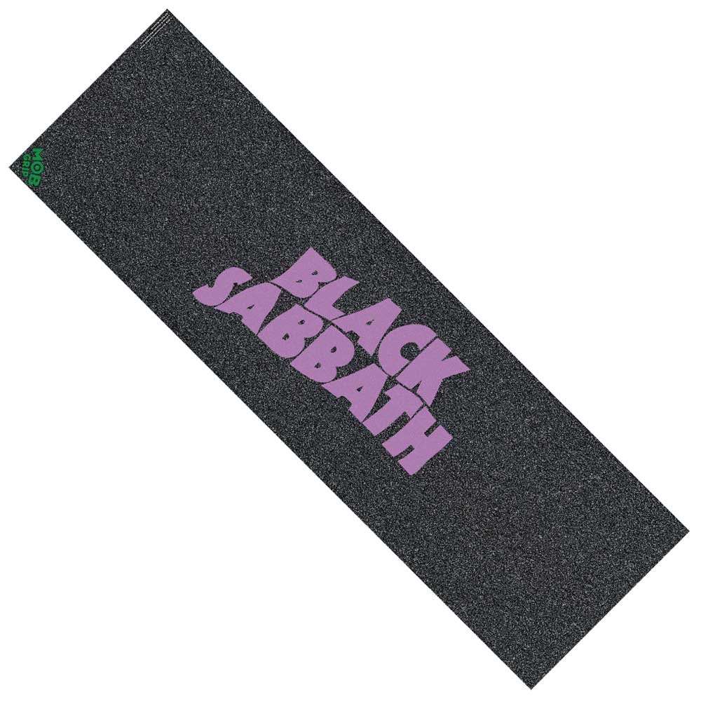 The Thrasher Black Sabbath Master of Reality Grip Tape by Graphic Mob (10" x 33") features bold BLACK SABBATH graphics and delivers a bubble-free application for a smooth ride.