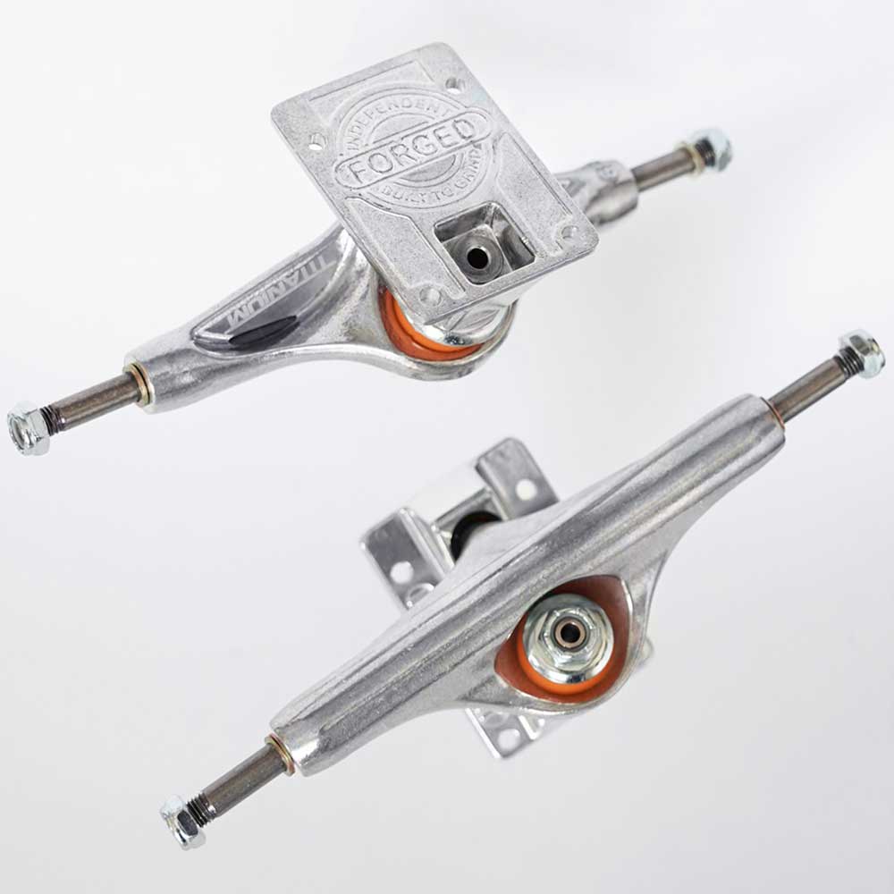 Titanium INDY 144 Forged Silver Standard Polished Trucks Set of