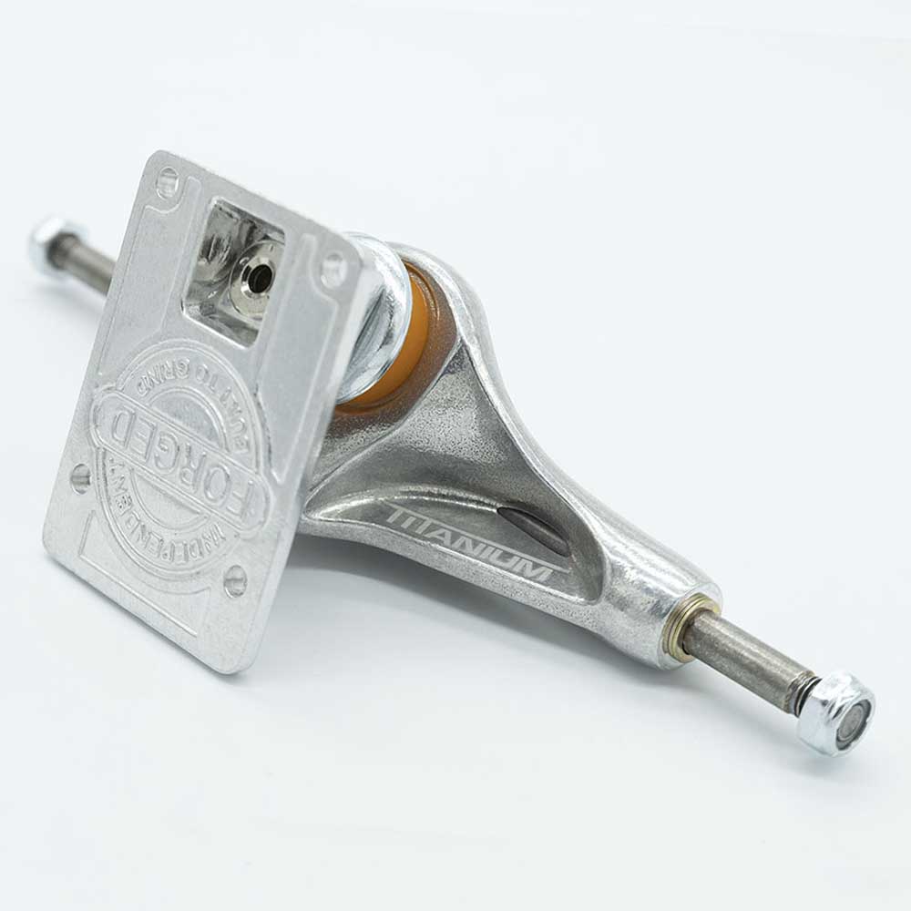 Titanium INDY 144 Forged Silver Standard Polished Trucks Set of