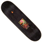 The Torres Eyes Pro Stumps 9.00in x 32.15in Creature Deck is a black skateboard deck made from durable North American Maple, featuring a vibrant, surreal graphic with mushrooms and a pink cloud at its center, and finished with a small orange logo near the top.