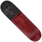The Torres Guardian Pro Stumps 8.51in x 31.88in Creature Skateboard Deck is made from North American Maple and features a dark bird graphic holding a red heart on black and wood grain with bold black "Creature" text.