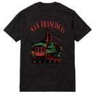The Tourist GX1000 Tee Black showcases a bold graphic of the Golden Gate Bridge and a classic red cable car, with “San Francisco” displayed above—making it an ideal souvenir for anyone wanting to celebrate the city’s essence. Vibrant red, green, and yellow tones make this tee pop, while striking GX1000 text in bright yellow anchors the design at the hem.