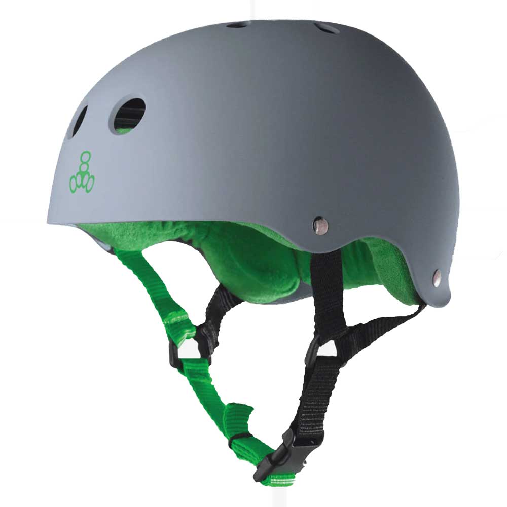 Triple 8 Helmet Sweatsaver Carbon Matte Green Liner