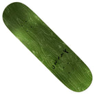 The Unity 8.5 With You Slick Skateboard Deck features a green wood grain finish, "UNITY 8.5" in black script near one end, and eight holes for trucks.