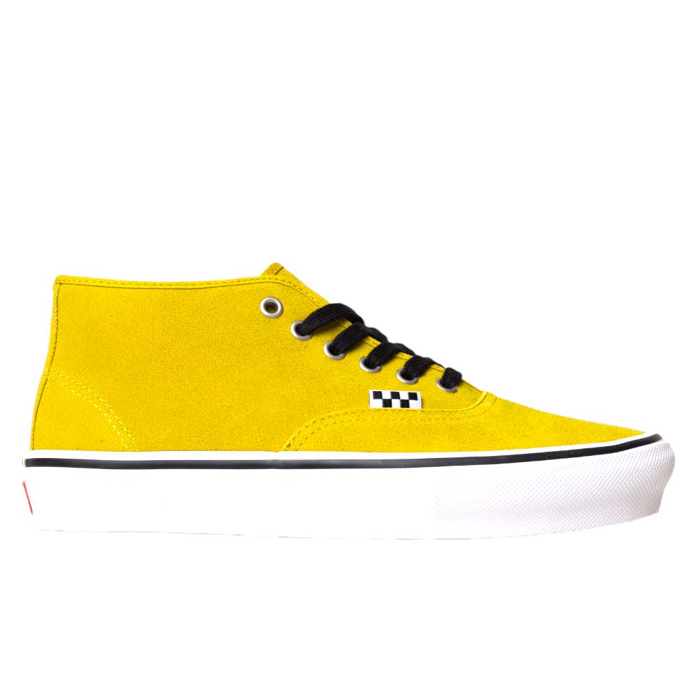 VN000EEEEMX1 Mustard Authentic Mid Vans Skate Suede Shoes
